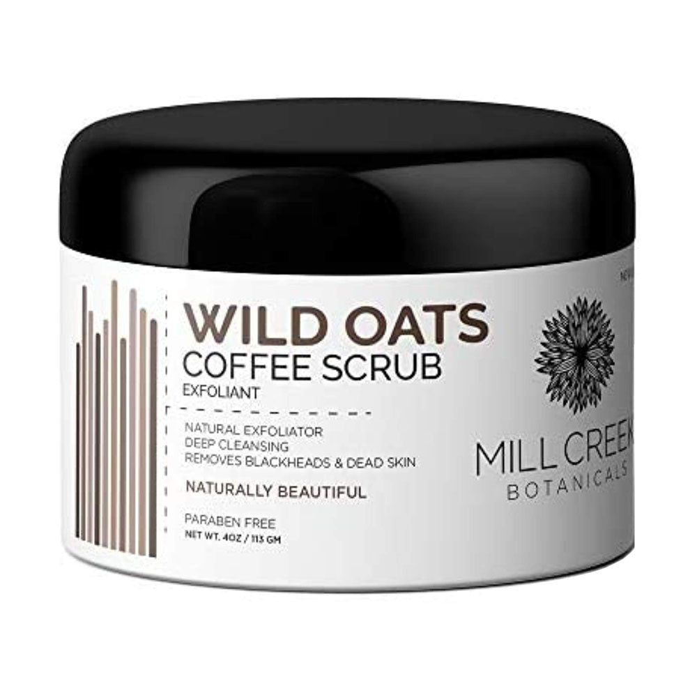 Mill Creek Botanicals Wild Oats Coffee Scrub, Remove Blackheads, 4 Oz